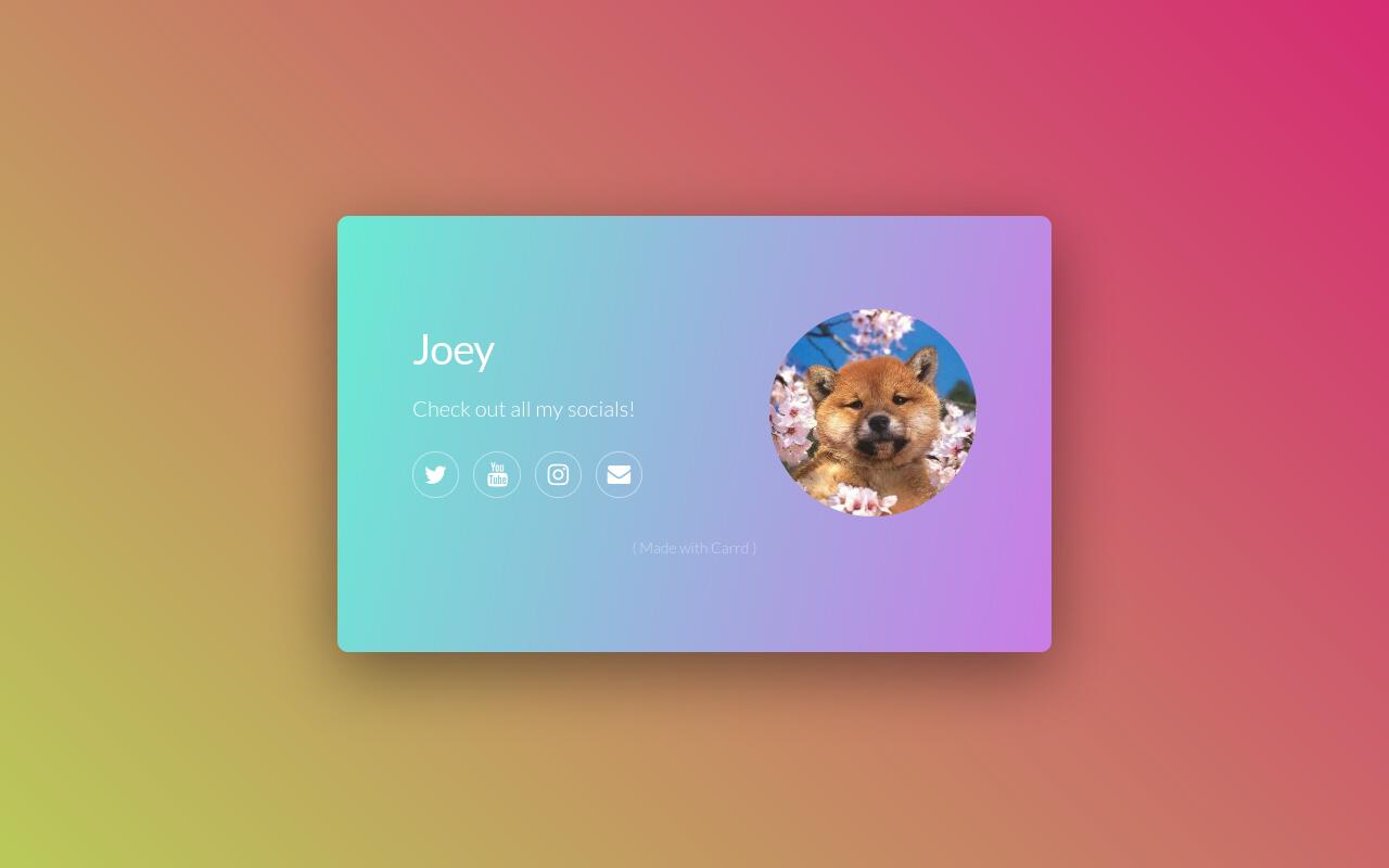 Carrd profile picture for @joes